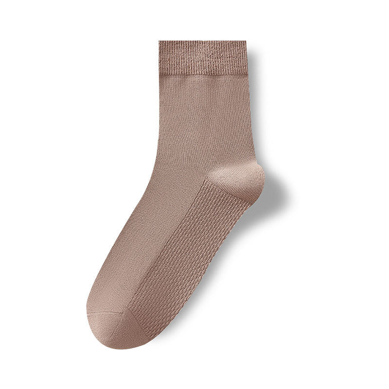 Autumn-Winter Double-Stitch Cotton Men's Mid-Calf Socks