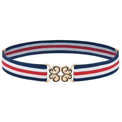 Elastic wide belt female minimalist