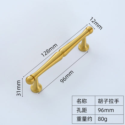 Brass handle for French cabinet door