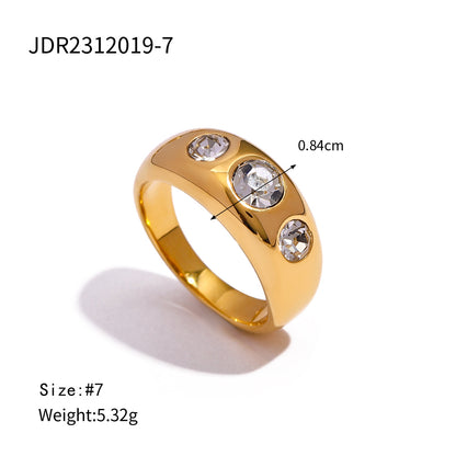 Three zircon simple ring