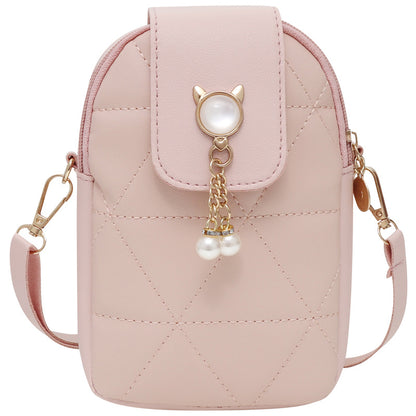 Embroidered mobile phone bag casual Korean version