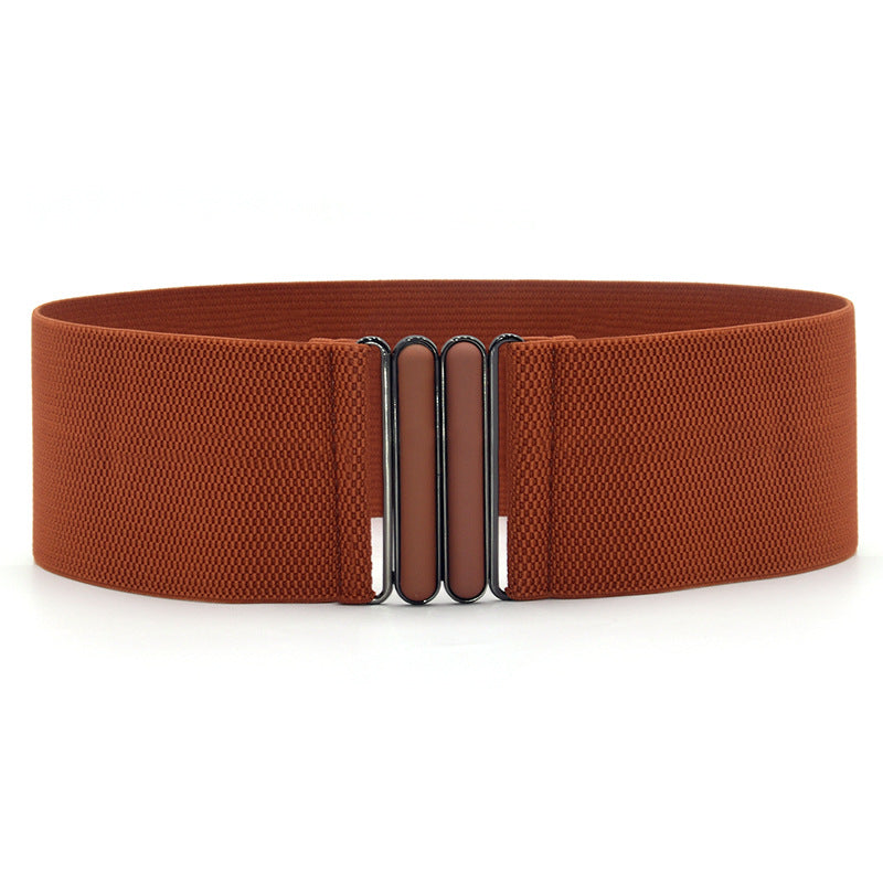Simple buckle wide belt women's waist seal