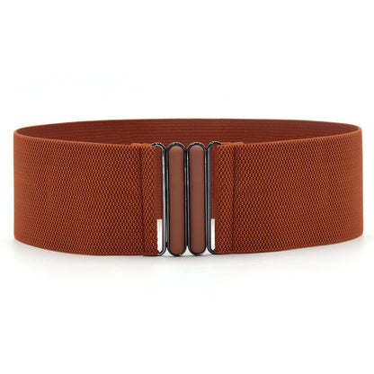 Simple buckle wide belt women's waist seal