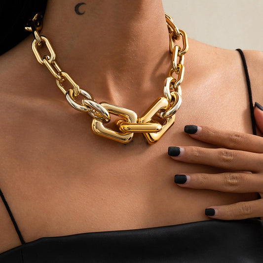 Collar con borlas y cadena geométrica de estilo hip hop 