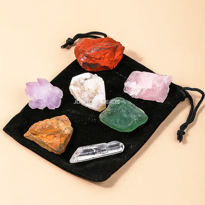 Crystal rough stone bagged specimen