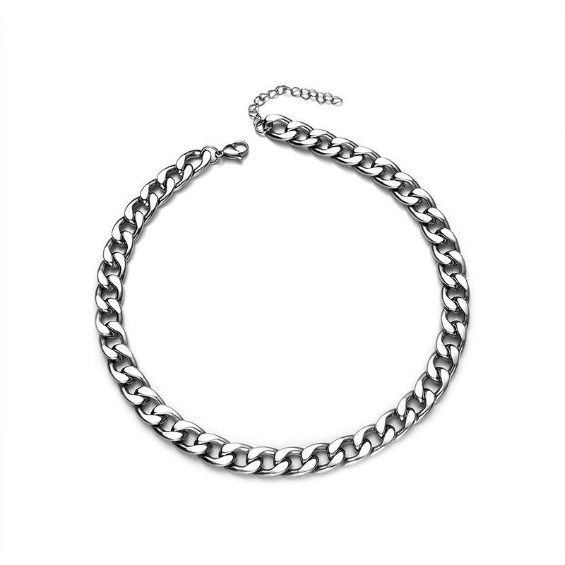 KANSAI Titanium Steel Round-Square Minimal Chain Necklace