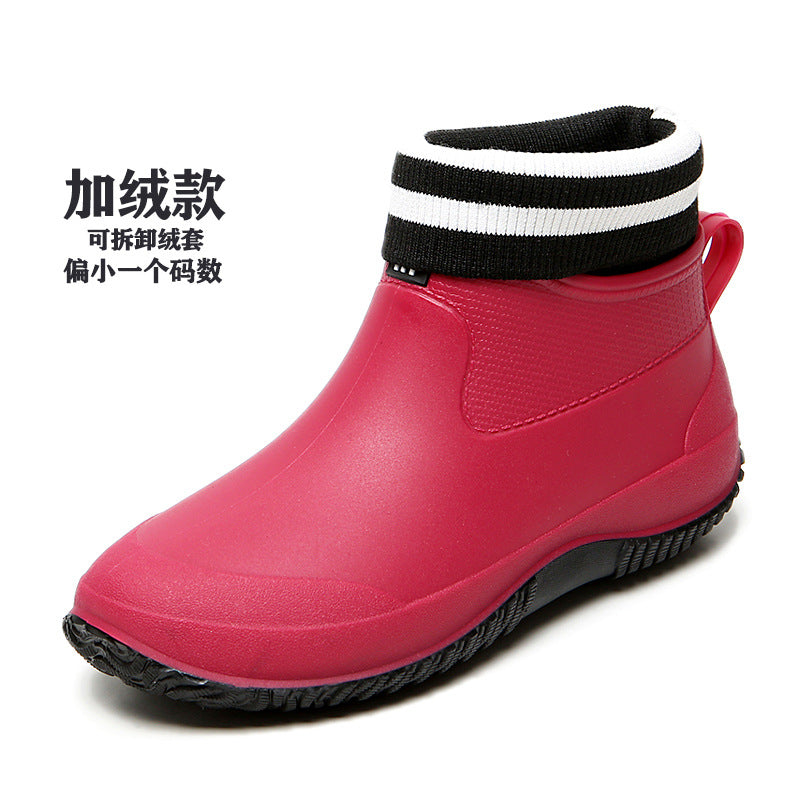 Versatile couple rain boots non-slip