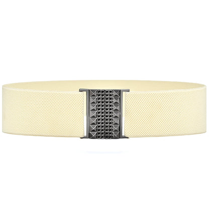 Belt Gold pair buckle elastic belt