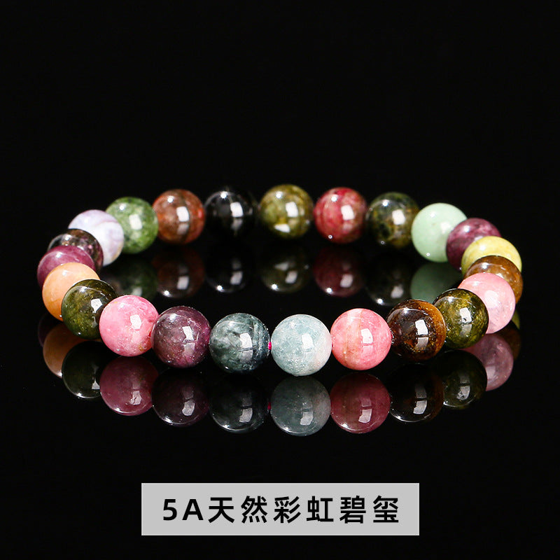 7A Natural Rainbow Tourmaline Bracelet