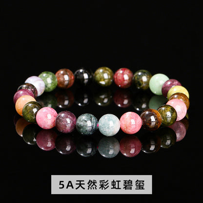 7A Natural Rainbow Tourmaline Bracelet