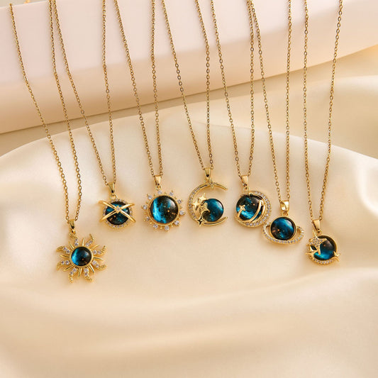 Blue Planet Necklace Woman