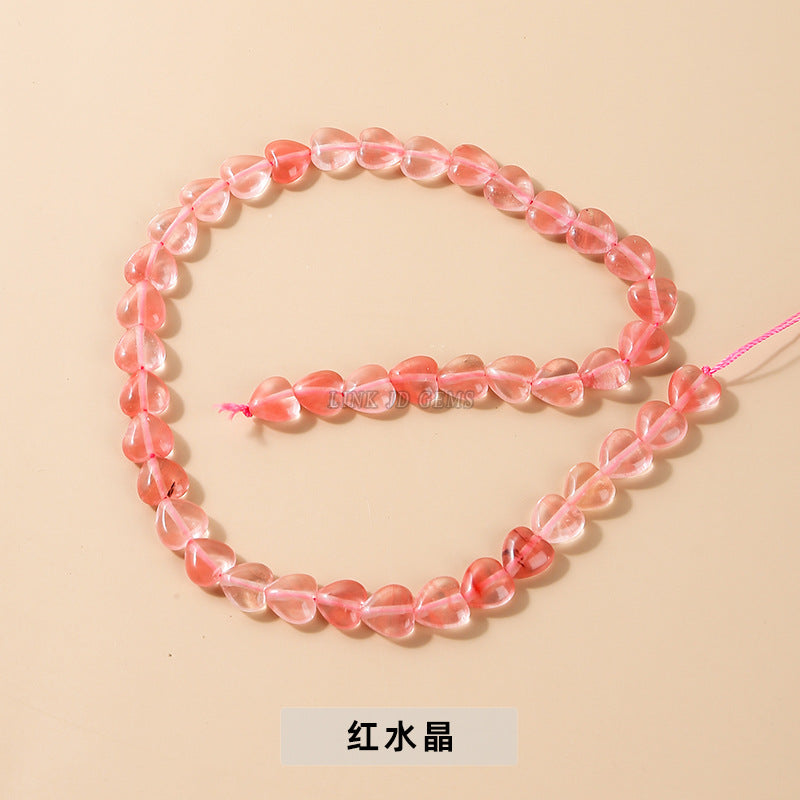 10 * 4Mm peach heart loose beads