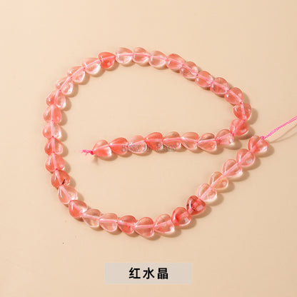 10 * 4Mm peach heart loose beads