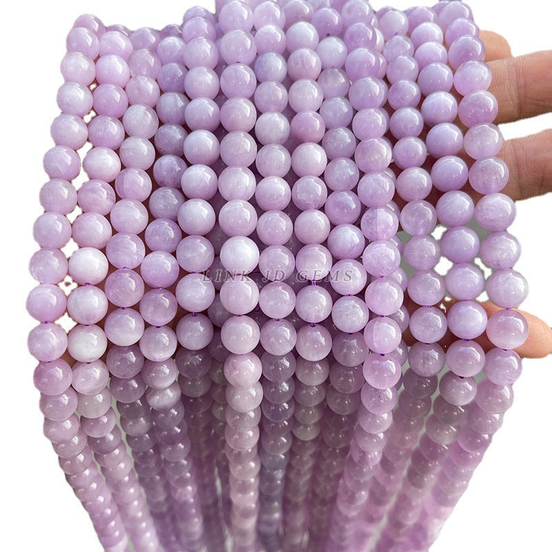 7A natural purple lithium round beads loose beads