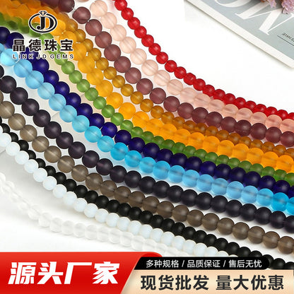Frosted glass beads 4-14mm