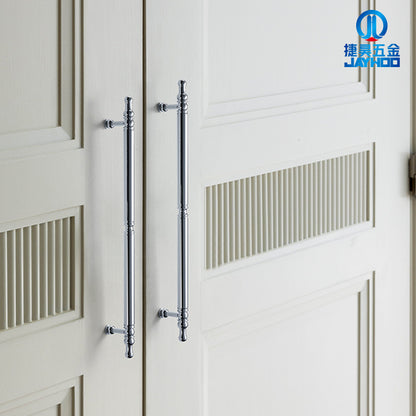 Simple bright silver brass handle