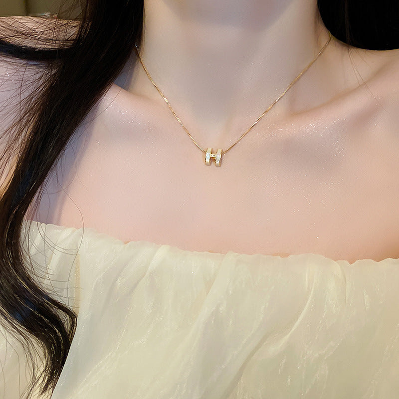 3D "H" Light-Luxury Versatile Collarbone Necklace
