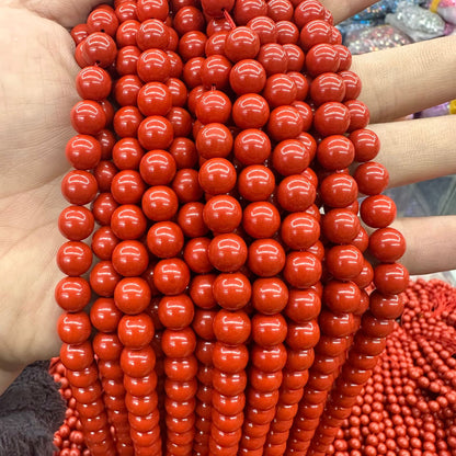 4-10MM cinnabar round beads