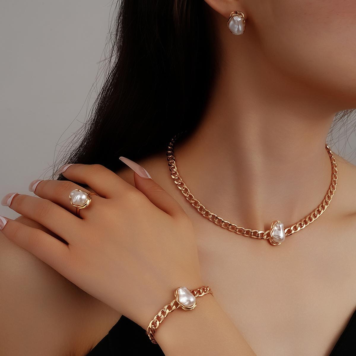 Irregular Pearl Jewelry Set