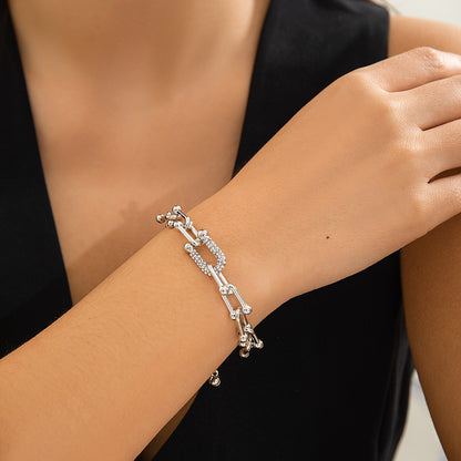 Versatile rhinestone chain necklace