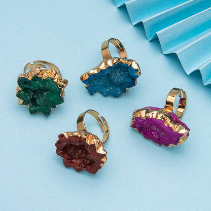 Crystal Cave Sunflower Slice Ring