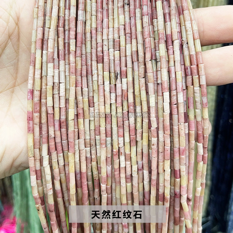 2X4mm agate round tube beads loose beads