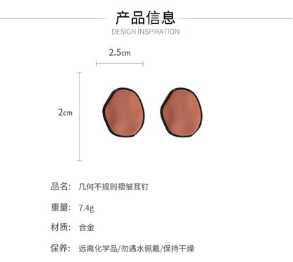 925 Silver Needle Irregular Earrings