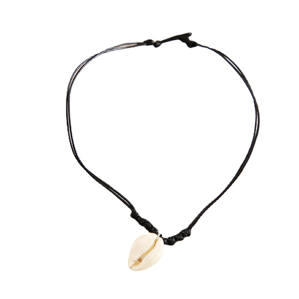 Black leather necklace