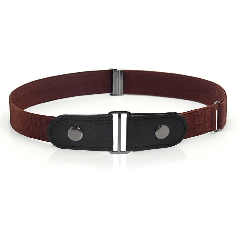 Faux Leather Slim Elastic Belt