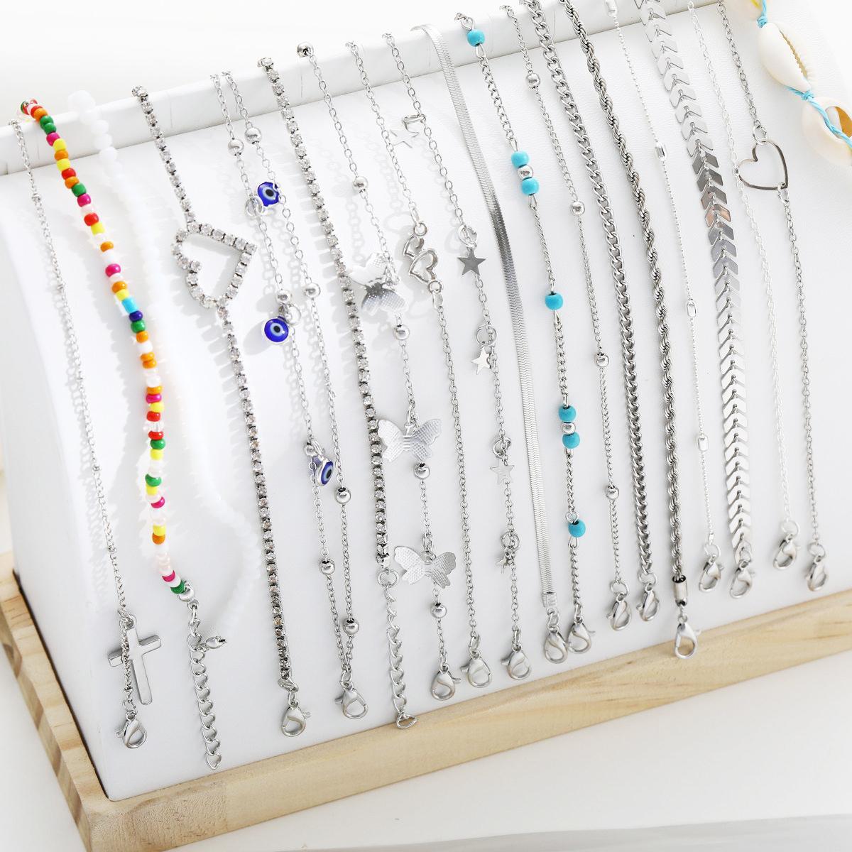 Tobillera Bohemia con Conchas y Cuentas 