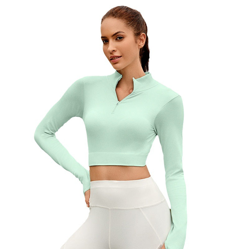 Conjunto de yoga que absorbe la humedad sin costuras de color sólido 