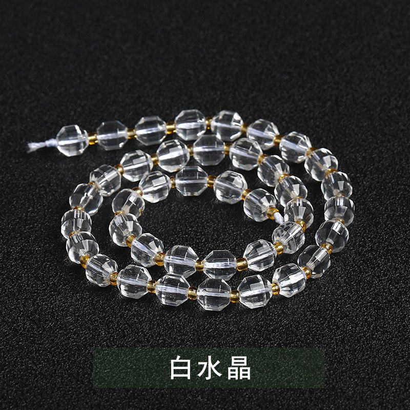 Crystal agate cut olive beads loose beads