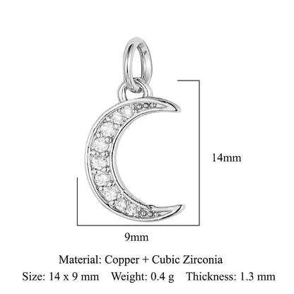 Sun Moon Stars Copper Zircon Eyes Palm Pendant