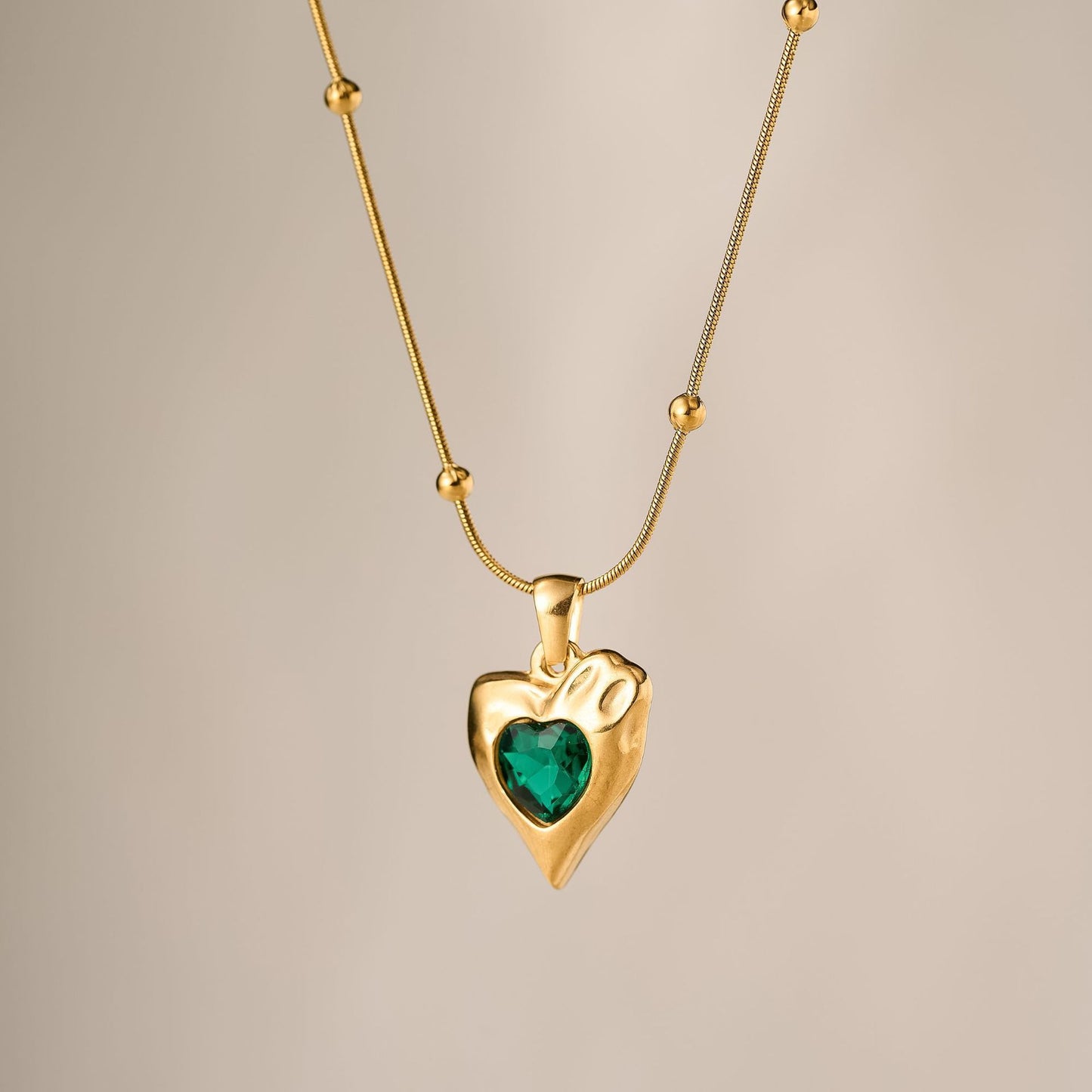 Stainless Steel Irregular Heart Necklace