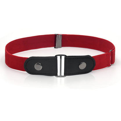 Faux Leather Slim Elastic Belt