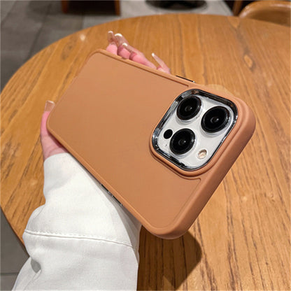 Solid Metal Frame Case iPhone15 Pro 7P XR Caramel Cover