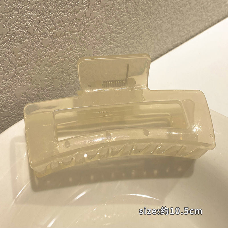 oversized hairpin acrylic disc hair grab clip
