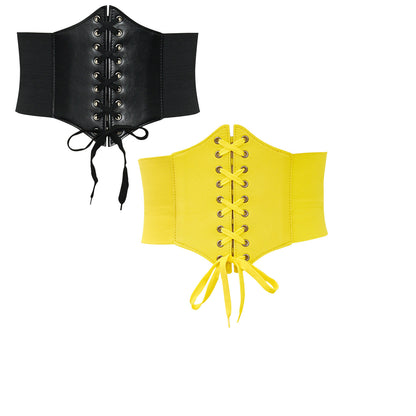 Elastic waist width belt