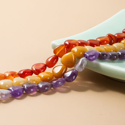 10 * 4Mm peach heart loose beads