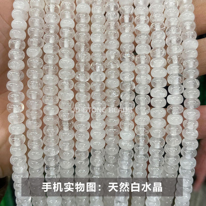 6 * 4Mm natural stone crystal abacus beads loose beads