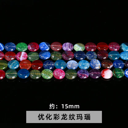 Color dragon agate water drop loose beads