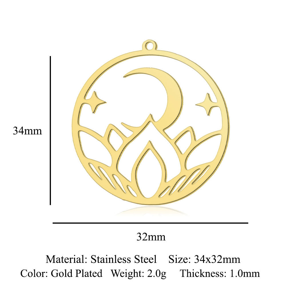 5 pcs/titanium steel pendant with wings angel sun