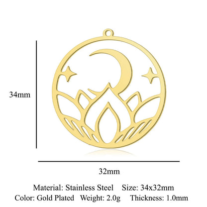 5 pcs/titanium steel pendant with wings angel sun