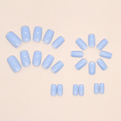 Sky Blue Square Nails