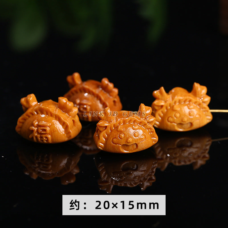 Barbie sandalwood Sanbao Longfu Longyuan Baolong carving accessories