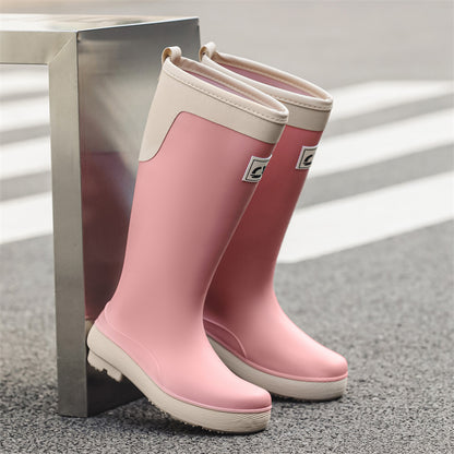 Tall tube rain shoes women's fashion