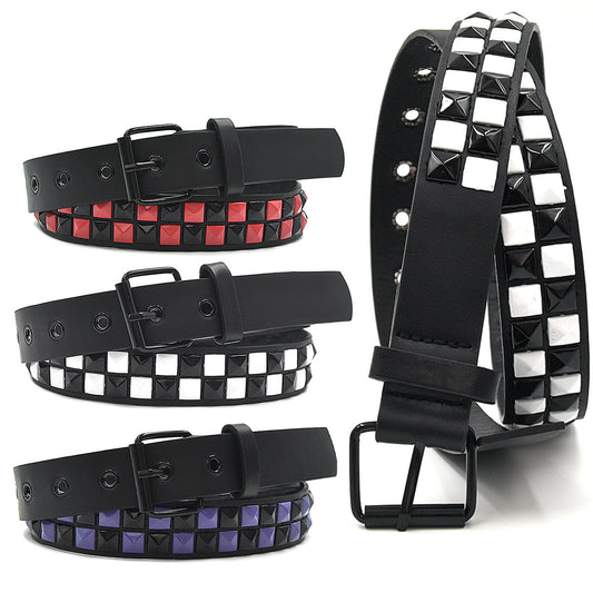 Square Pearl Pyramid Belt