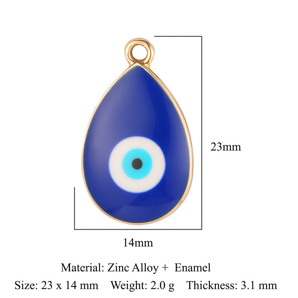 5 pcs/pack, dripping eyes, hang tags, alloy necklaces, pendants.