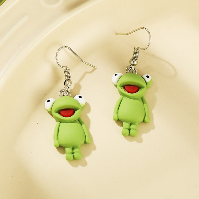 Green Frog Earrings Wholesale