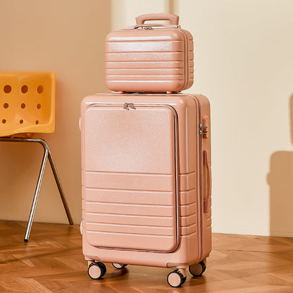 Front open suitcase for men and women